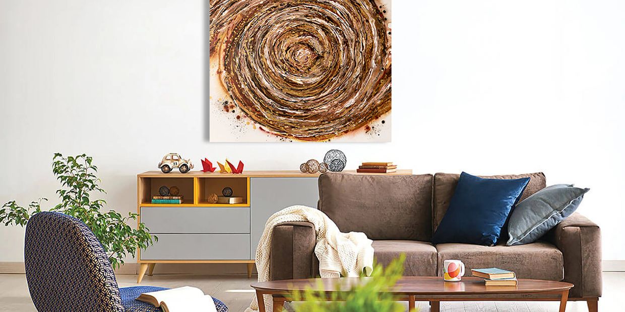 Acrylic abstract artist, Rosemary Craig's Don't Dally