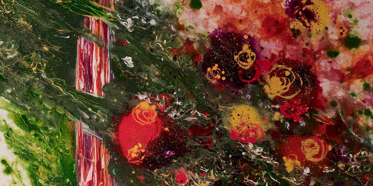 Acrylic abstract artist, Rosemary Craig's Efflorescence
