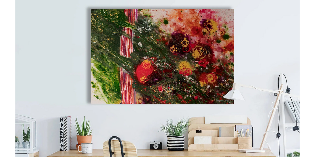 Acrylic abstract artist, Rosemary Craig's Efflorescence