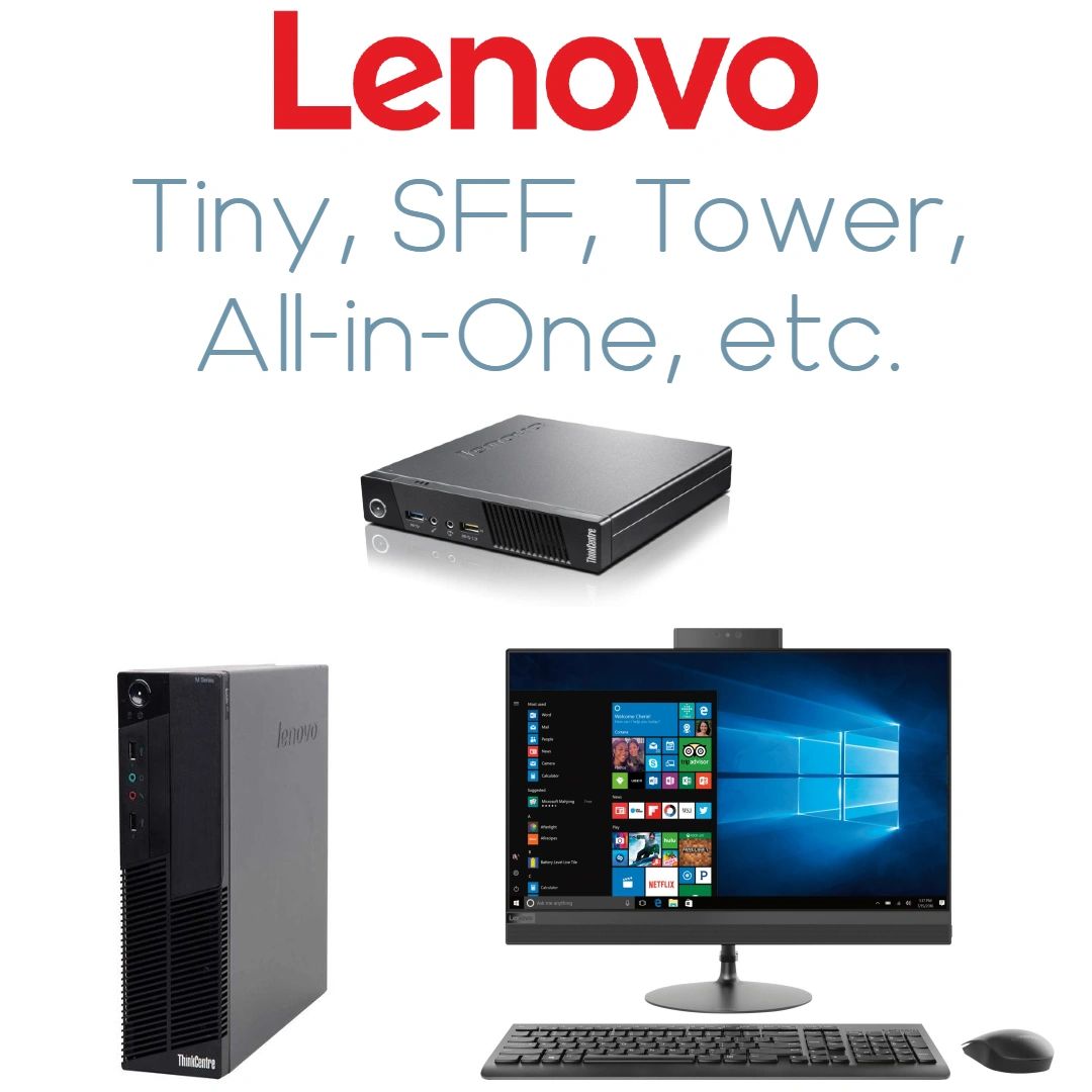 Lenovo Student Desktops. Student Tiny, Student SFF Computers, Tower Desktops, All in one Computers