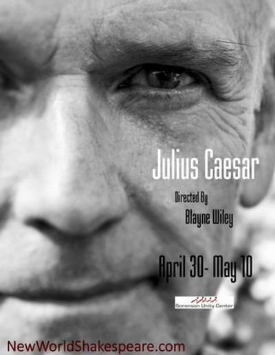 Theatrical poster for Julius Caesar play.