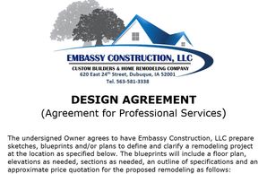 letterhead for construction company design agreement