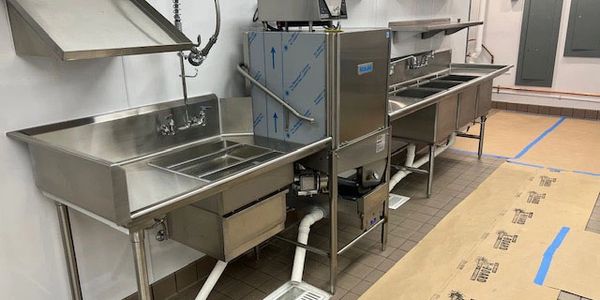 Picture of commercial kitchen installed in a restaurant.