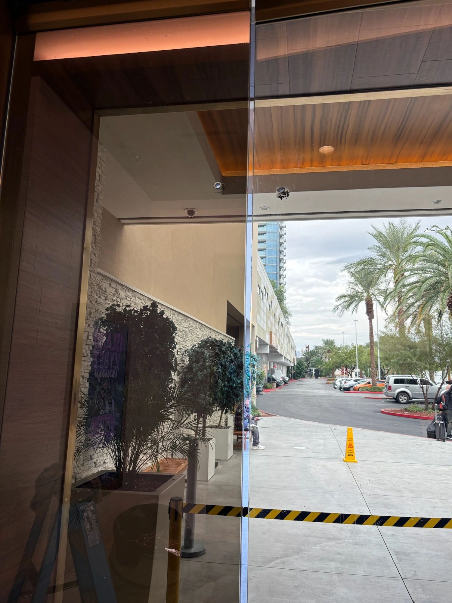 Adding a bronze film at Palms casino for added privacy