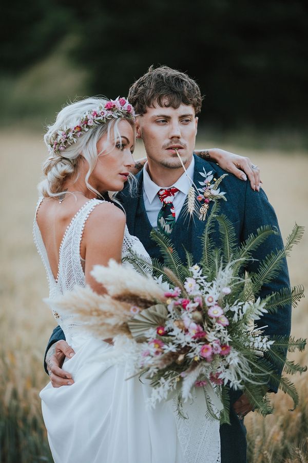 Claire Hartley Stylist Kent wedding hair and makeup bridal hair boho bride texture flower crown