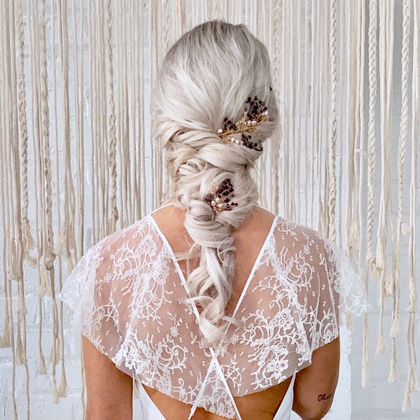Claire Hartley Stylist Kent wedding hair and makeup artist beautiful elegant blonde boho bridal hair