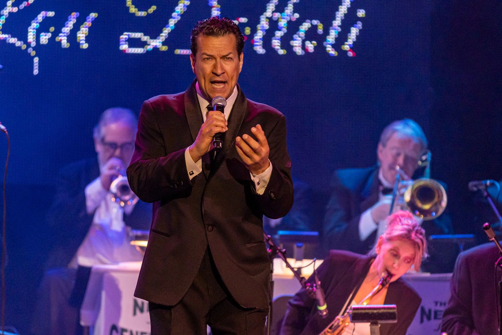 Sinatra Singer entertainer Lou Dottoli performing in concert with his big band.