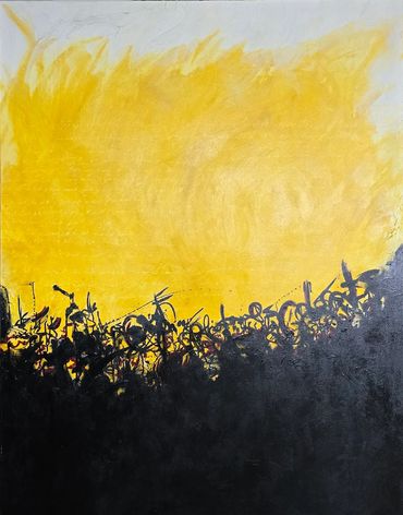 JAANG 1, mixed media, 36"X48"