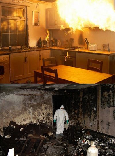 Kitchen Fire and Smoke Damage