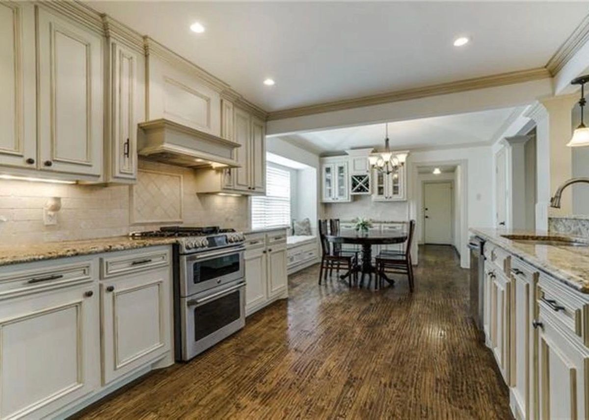 kitchen with hardwood floors