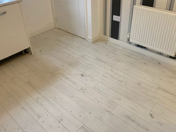 Floor before marble effect laminate flooring installation in Scarborough, Filey & surrounding villag