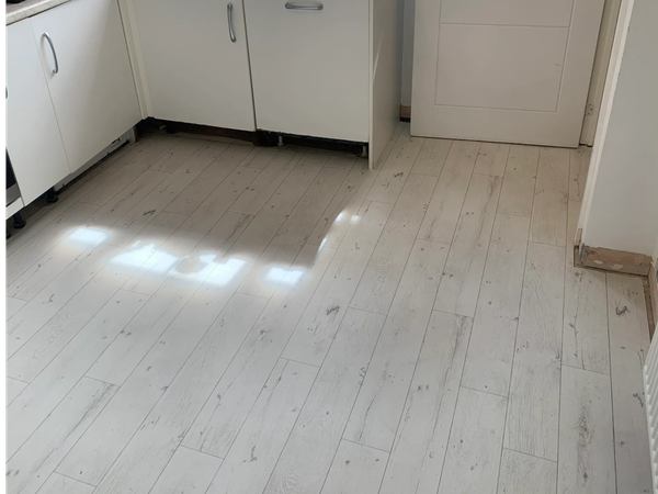 Floor before marble effect laminate flooring installation in Scarborough, Filey & surrounding villag