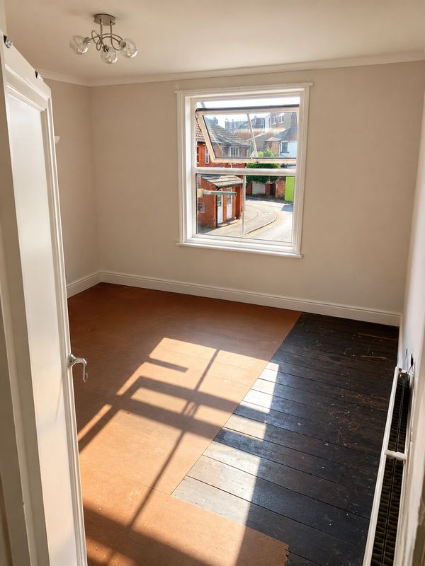 Before image of room prepared for Quick-Step laminate flooring installation in Scarborough, Filey