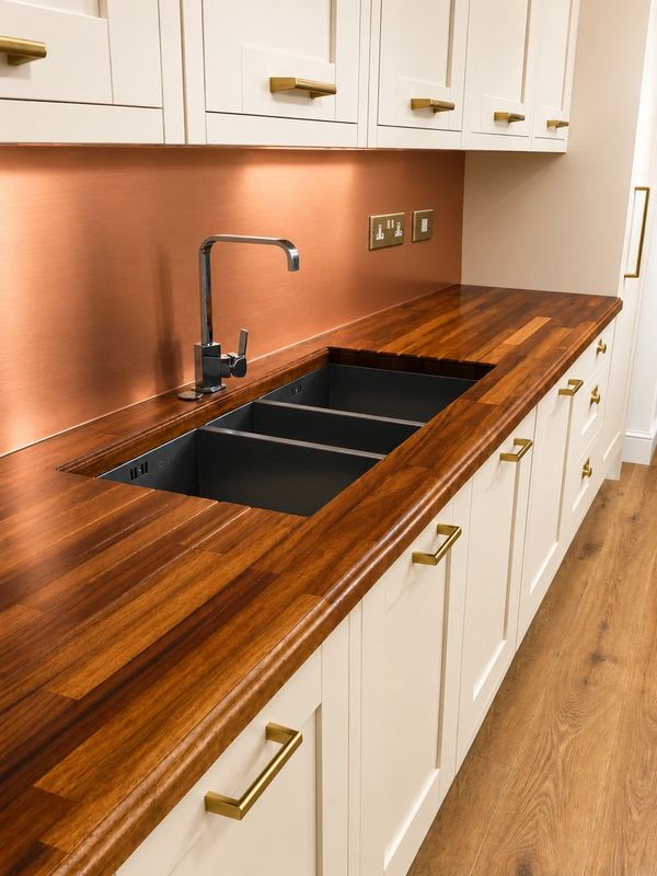 Kitchen renovation with new worktops, sink, splashback in Scarborough, Filey & surrounding villages.