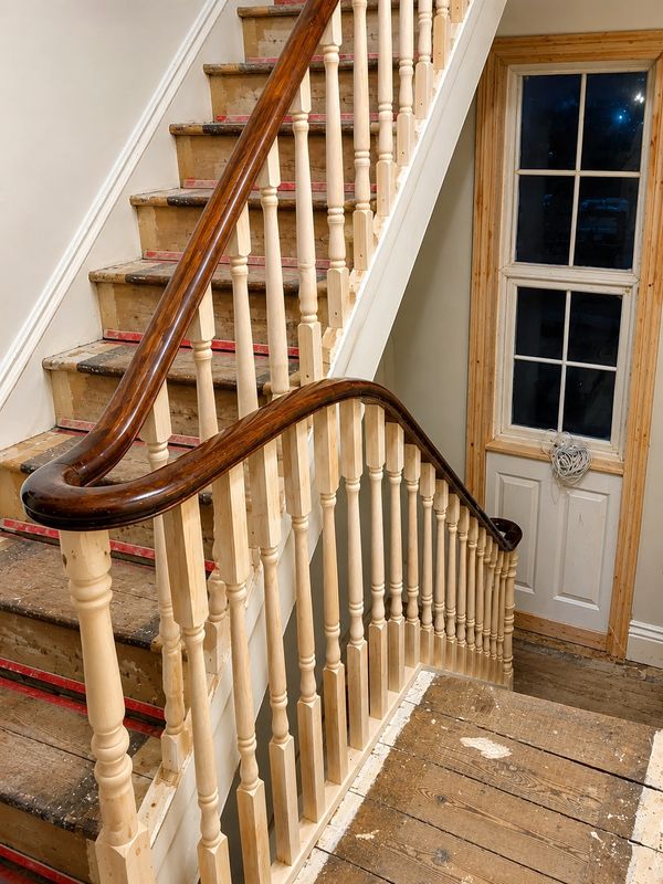 New stair spindles fitted to an existing staircase in Scarborough, Filey and surrounding villages.