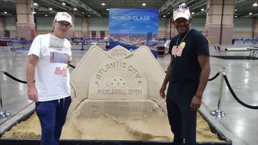Gordon G.G. Gebert and Coach Z Zorano Tubo. Atlantic City Pickleball Open.