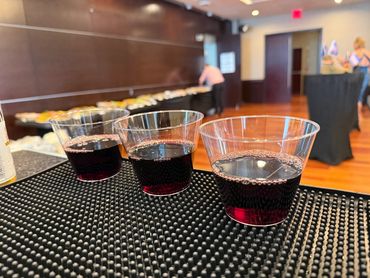 multiple red wine cups