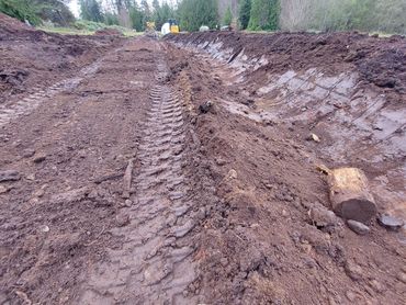 Swale channel and terrace