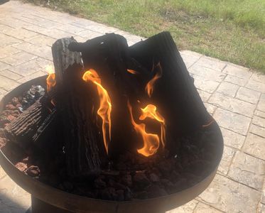 metal logs for gas fire pit