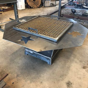 Custom Patio Table Style Fire PIt with cooking grate