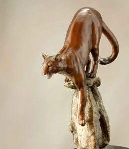 Adirondack Panther Bronze sculpture artist bronze bear sculpture bronze wildcats bird sculpture
