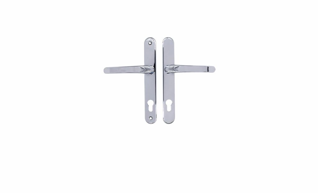 Door handles in chrome for Upvc doors, composite doors and wooden doors.