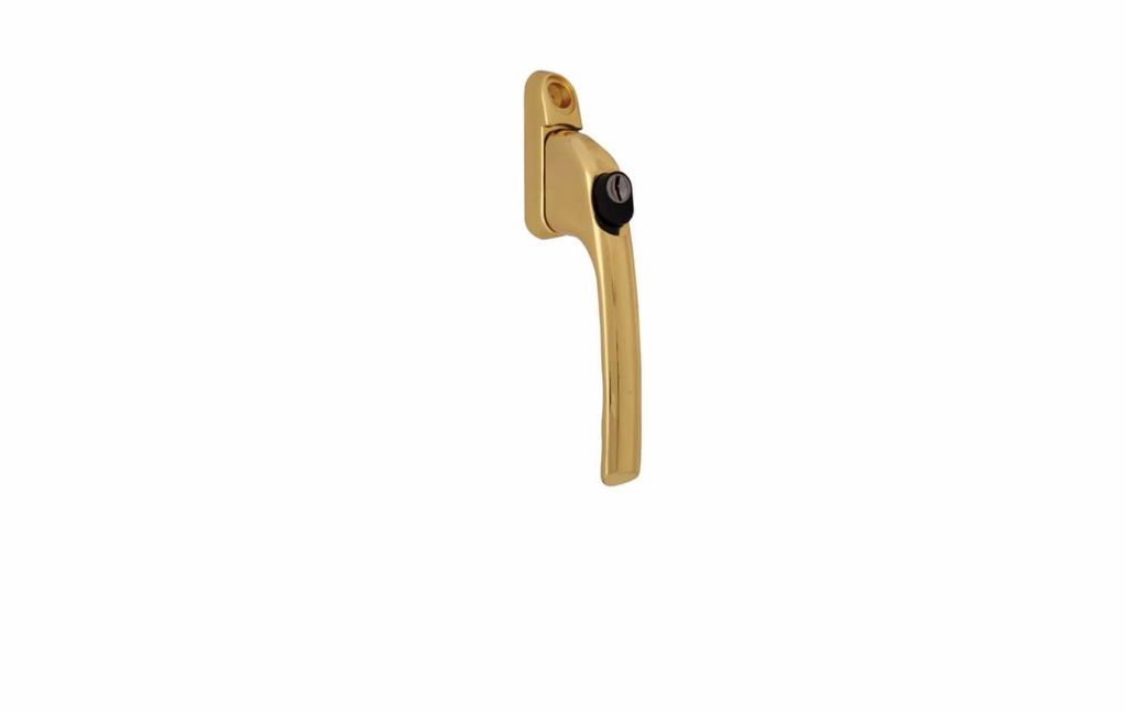 Gold window handles suitable for Upvc windows. Aluminium windows & wooden windows.