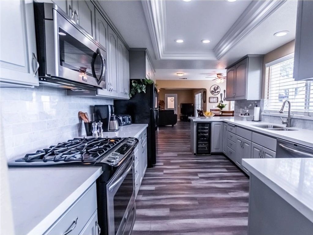 Complete Kitchen Remodel. quartz counter tops, white subway tile, backsplash,