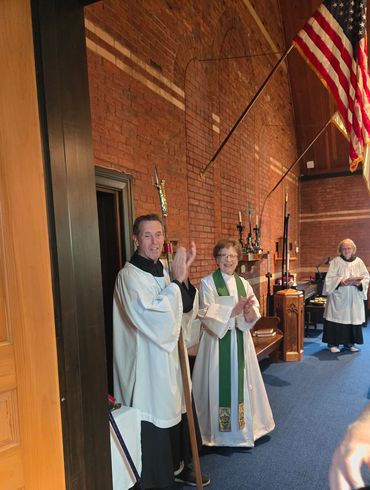 Celebrant and altar assistance serving today, Sunday June 7th.