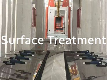 surface treatment line for metal cleaning, coating, and finishing
