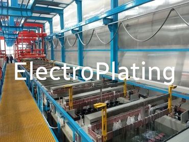 electroplating line for metal surface treatment and corrosion protection