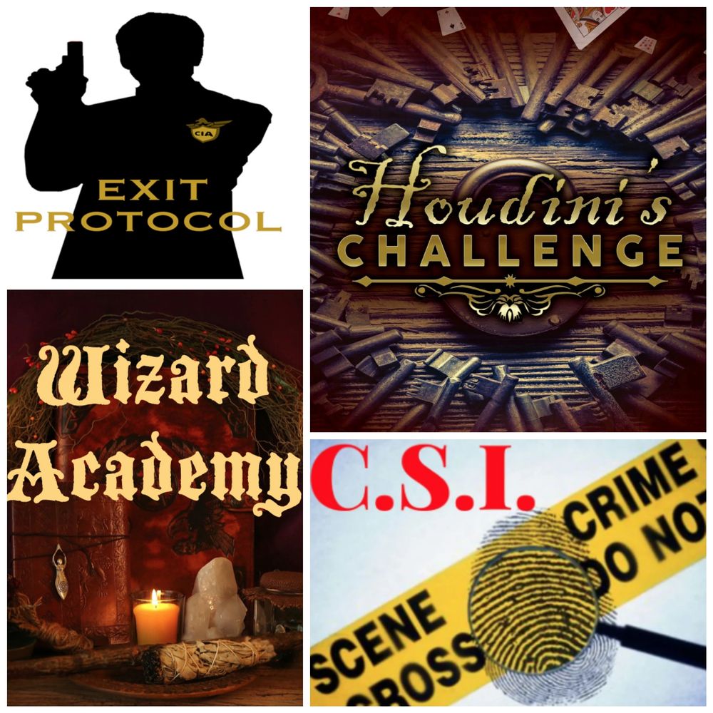 One Exit Mobile Escape Room
Wizard Academy
Houdini's Challenge
Exit Protocol
Mobile Escape Room
CSI