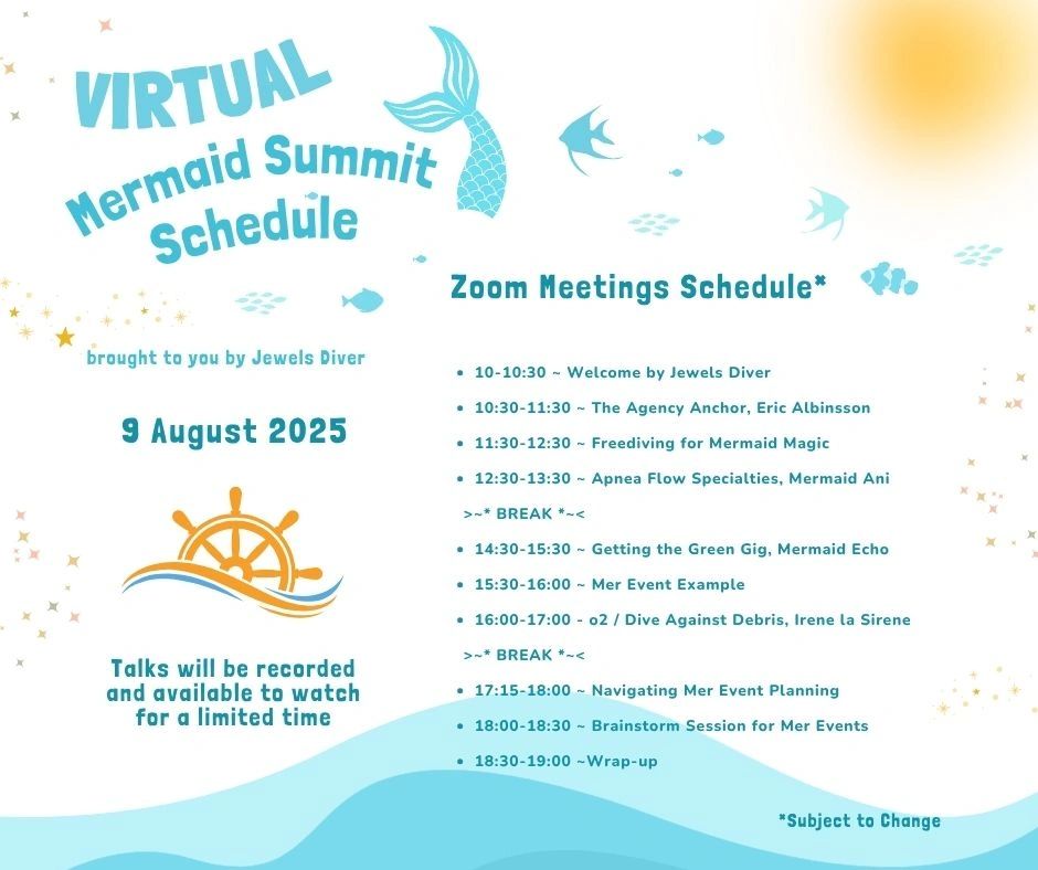 Virtual Mermaid Summit Schedule