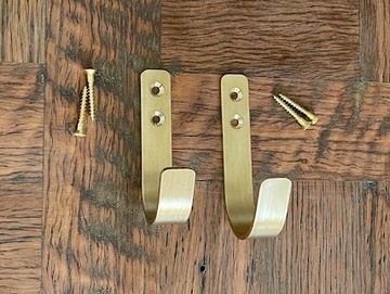 Brass coat hooks