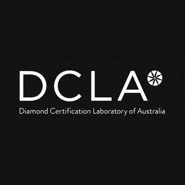 Logo of Diamond Certification Laboratory of Australia with a diamond icon.