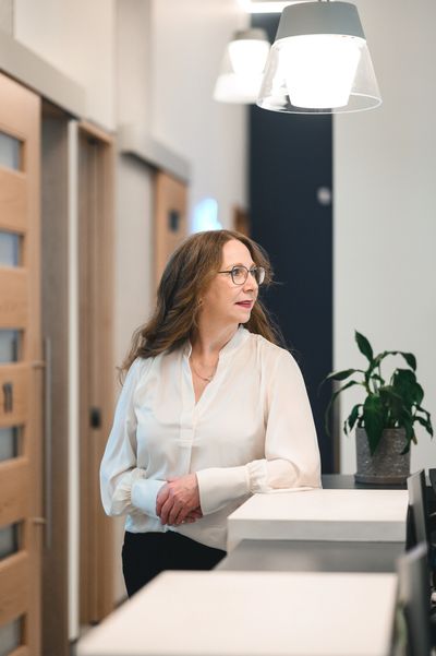 Image of designer in a dental clinic