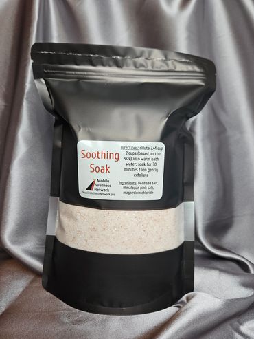 Salt blend for soaking in the bathtub