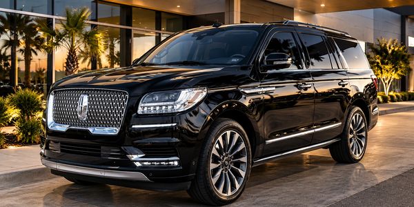 Black Lincoln Navigator luxury SUV for executive car service in Houston, Texas