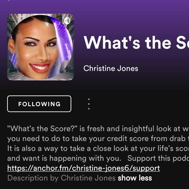 This is just a picture of Christine Jones and the description of the podcast.