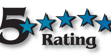 graphic stating "5 Star Rating"