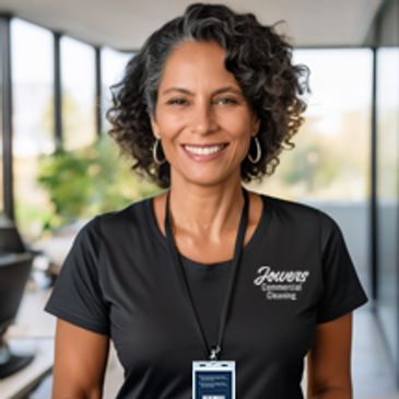 Professional office cleaning woman in San Angelo, Texas who is smiling at the camera.