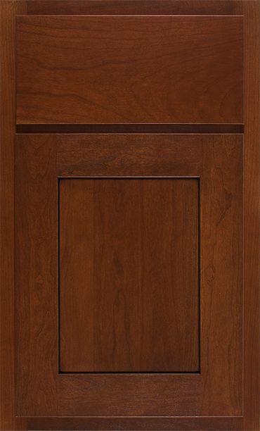 Door Style: New Haven Door
Finish: Red with Black Glaze on Cherry
Drawer Front: Slab
Shiloh