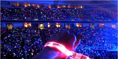 Light wrist bands by BCT Entertainment 
#bctentertainment #bctchad #theatericaldesign #productiondesign #lightingdesign
