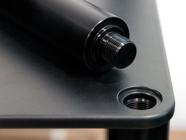 audio rack stand aluminum mono block