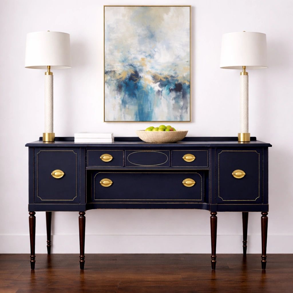 Custom painted buffet