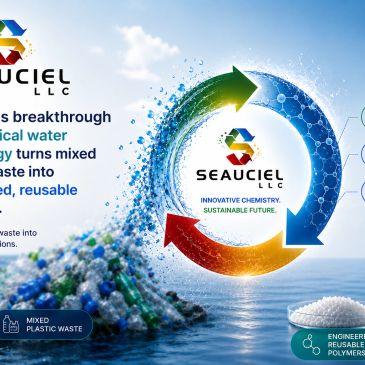 Innovative water technology turning mixed plastic waste into reusable polymers.