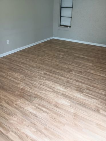 New wood flooring installed
