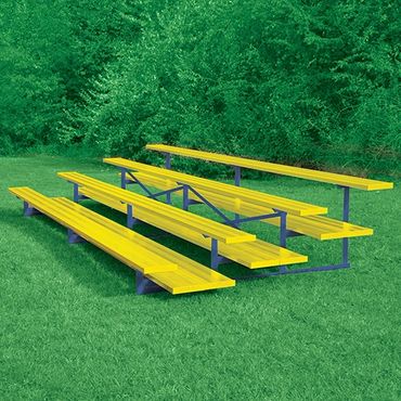 4 Row Yellow and Blue Bleachers