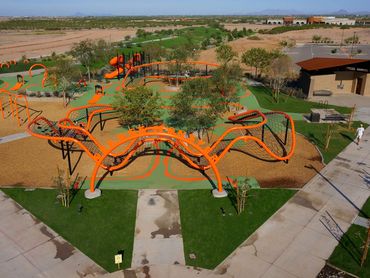 Orange Monster Ropes Course