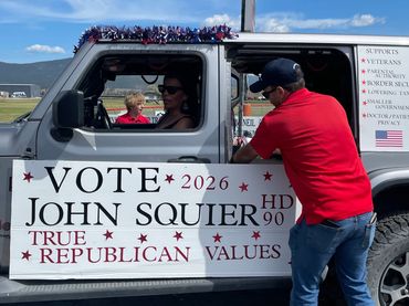 Plains, MT decorating for parade